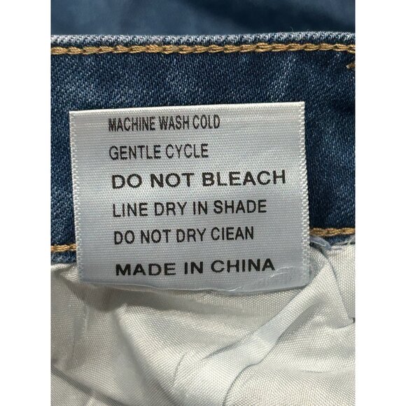 Distressed Blue Jeans Skull Print 3XL Relaxed Fit Trendy Denim Style - Picture 8 of 10